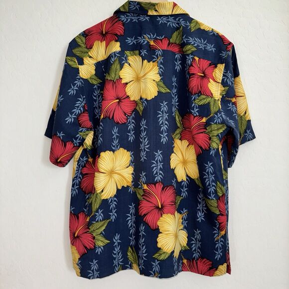 Reyn Spooner Hawaiian Shirt Mens Floral Regency Silk Jacquard Button Up Size S - Picture 3 of 6